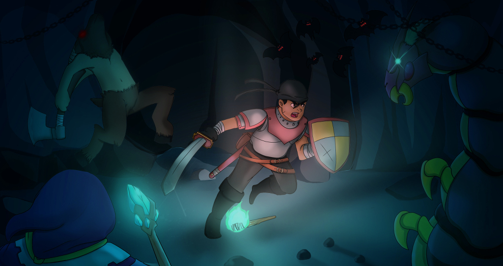 The Hero fight some monsters