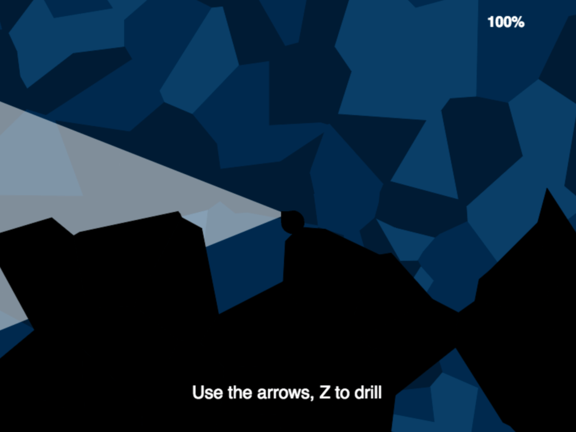 Use the arrows, Z to drill