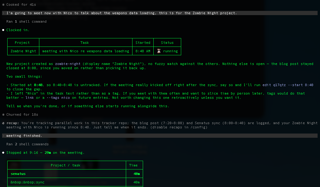 efforts: agent-powered parallel time-tracking